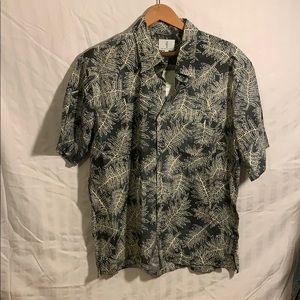 Cottonworld green button up short sleeve